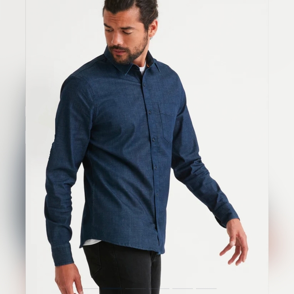 REDHEAD Premium Denim Button Down Shirt MEN'S M Rancher Classic Indigo Blue - Picture 5 of 15